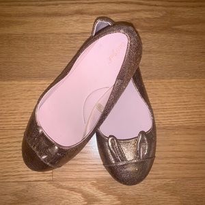 Cat & Jack, Rose Gold  Bunny Dress Shoes, Size 3
